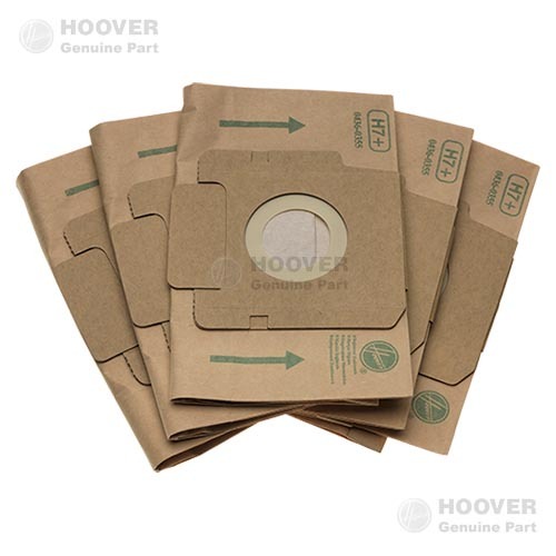 Sacchi carta Originali Hoover H7 in confezione da 5 pz per modelli:  Alpina - Aria - VogueElite - Sensotronic Audio