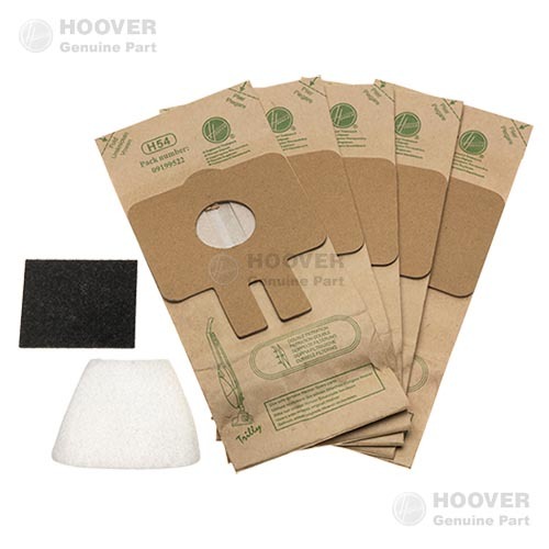 Sacchetti polvere scopa elettrica Hoover Trilly 5pz. + filtro motore + filtro diffusore